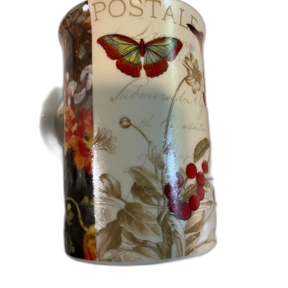 Konitz Germany Cottagecore Mugs Set 4 Butterfly Bird Tea Coffee Cups Floral - Picture 3 of 6